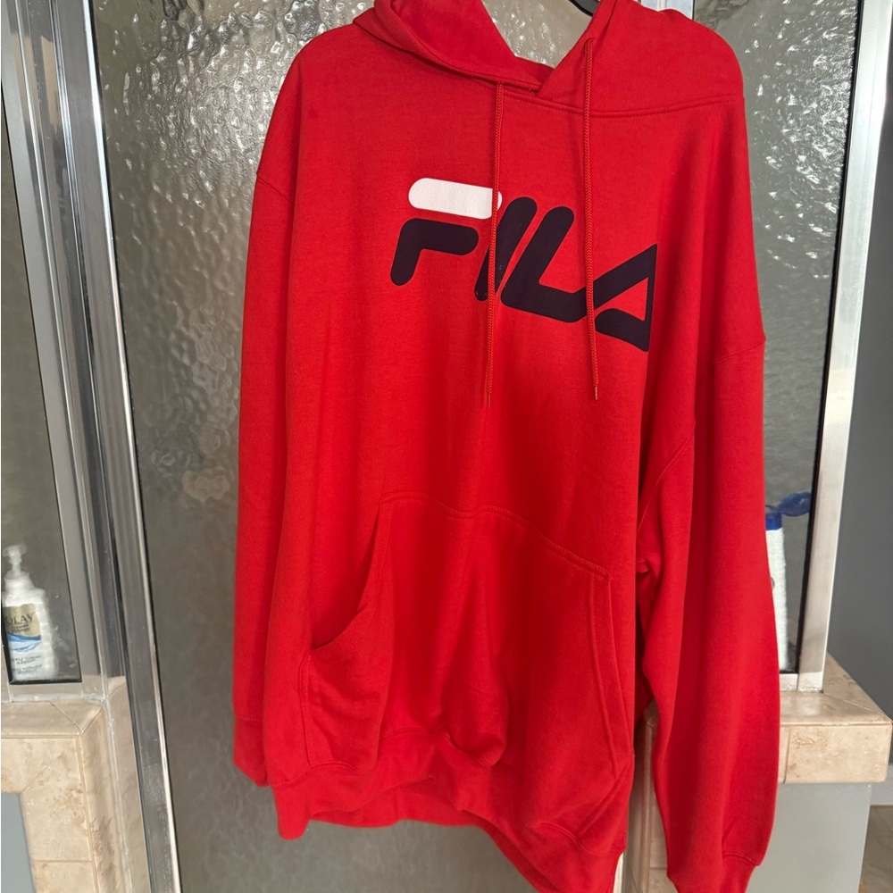 Fila Men's Bold Red Hoodie